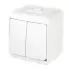 KARLIK JUNIOR biały Łącznik świecznikowy IP 44, 10AX 250V~ (WHE-2)