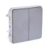 PLEXO55 PRZYCISK PODWÓJNY SZARY 10A-250V~ (069545)
