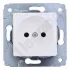 Osprzęt elektroinstalacyjny CARIVA-GNIAZDO WTYCZKOWE POJEDYNCZE 2P BIAŁE 16A-250V~ (773616)