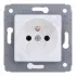 Osprzęt elektroinstalacyjny CARIVA- GNIAZDO WTYCZKOWE POJEDYNCZE 2P+Z BIAŁE 16A-250V~ (773624)
