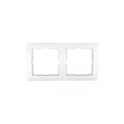 hager Berker, Ramka 2-krotna, śnieżnobiały, B.Kwadrat (5310128989)
