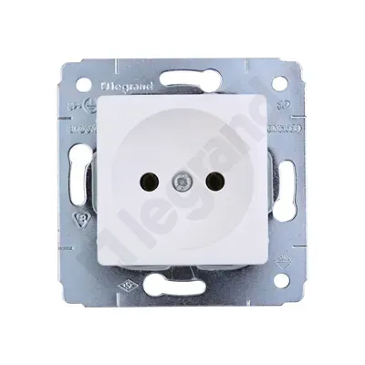 Osprzęt elektroinstalacyjny CARIVA-GNIAZDO WTYCZKOWE POJEDYNCZE 2P BIAŁE 16A-250V~ (773616)