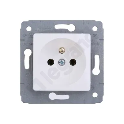 Osprzęt elektroinstalacyjny CARIVA- GNIAZDO WTYCZKOWE POJEDYNCZE 2P+Z BIAŁE 16A-250V~ (773624)