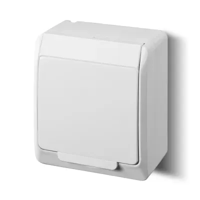 ELEKTRO-PLAST NASIELSK HERMES gniazdo 2P+Z IP44 IP 44 Biały (0321-02)