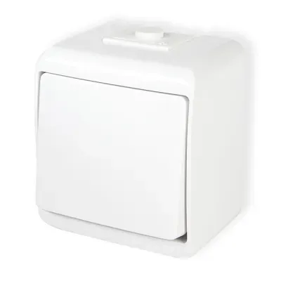 KARLIK JUNIOR biały Łącznik jednobiegunowy IP 44, 10AX 250V~ (WHE-1)