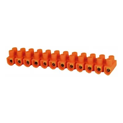 SIMET Listwa zac. gwintowa termoplastyczna / 4 mm2 / 12 torów -(kolor pomarańczowy) LTF12-4.0 (21310108)
