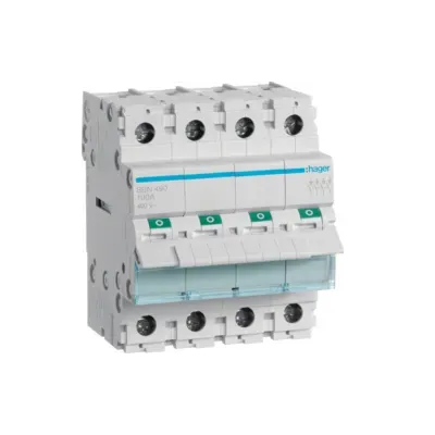 HAGER Modułowy rozłącznik izolacyjny, 4P 100A (SBN490)