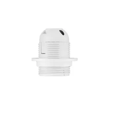 PAWBOL Oprawka E-27 biała z kołnierzem termoplastyczna D.3006B