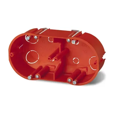 ELEKTRO-PLAST NASIELSK Puszka p/t PK-2x60 do ścian pustych IP 20 Ceglasty RAL 2012 (0210-00)