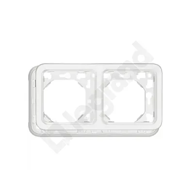 PLEXO IP55 - UCHWYT PODWÓJNY POZIOMY ANTYBAKTERYJNY BIAŁY (070794)