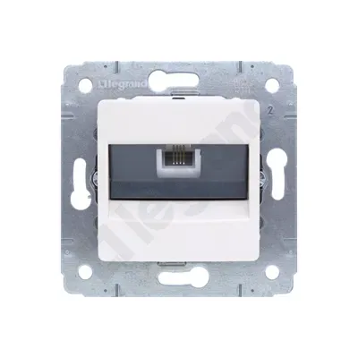 Osprzęt elektroinstalacyjny CARIVA- GNIAZDO TELEFONICZNE 1XRJ11 KREM -773738