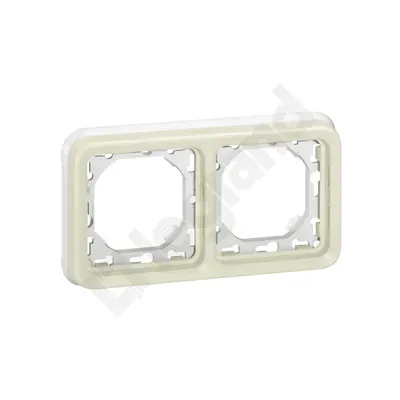 Osprzęt elektroinstalacyjny hermetyczny PLEXO 55S-UCHWYT PODWÓJNY POZIOMY DO INSTALACJI PODTYNKOWEJ BIAŁY/ ECRU (069694)