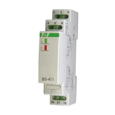 Przekaźnik bistabilny 24V 2Z BIS-411 2Z 24V Un=24V , I-8A , styki 2Z , zaciski śrubowe , montaż na szynie TH-35 1 moduł (17,5mm) (BIS-411-2Z-24V)