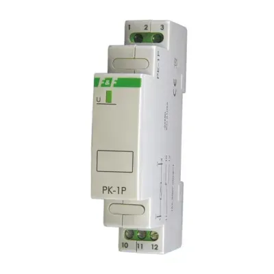 Przekaźnik elektromagnetyczny PK-1P 12 V Un=12V AC/DC , Io<16A , montaż na szynie TH-35 1 moduł (17,5mm) 0,0616 kg (PK-1P-12V)