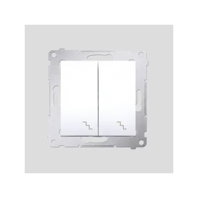 Kontakt Simon 54 Premium Łącznik schodowy podwójny (moduł) 10AX, 250V~, zaciski śrubowe, biały (DW6/2.01/11)
